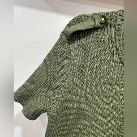 French Connection Ribbed Button-Front Sweater Dress - Picture 7 of 11